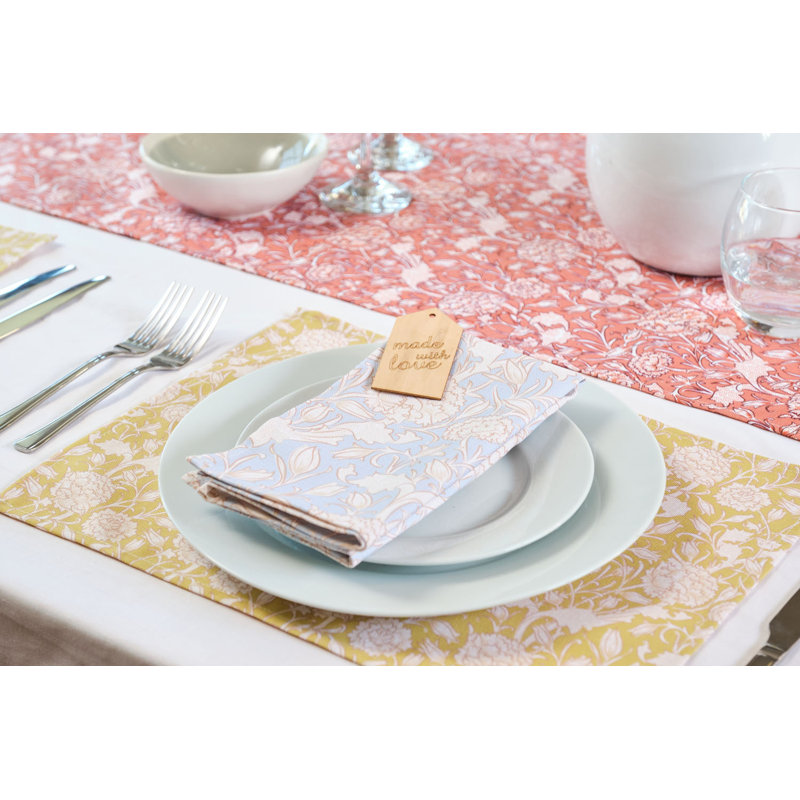 Cotton Floral Square Napkin