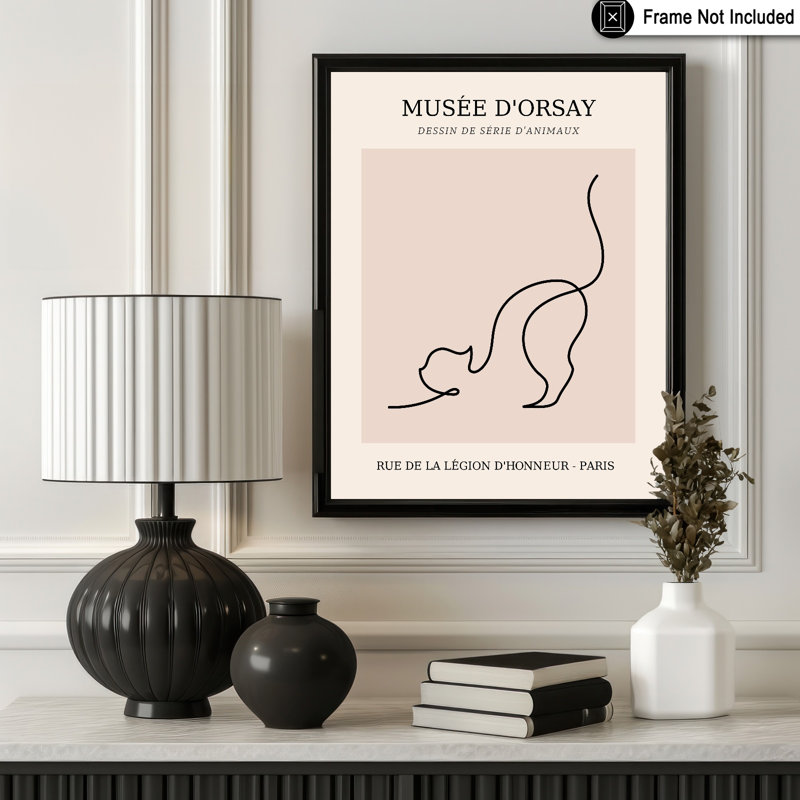 Picasso - dessin d'un chat, Unframed, Poster, 12"H x 16"W