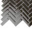 11"X 12.6" Herringbone Polished Glass Mosaic Tile-61266929
