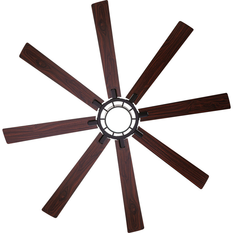 Ventilateur de plafond 72 po à 8 pales de 72 po avec lumière à DEL à intensité variable et moteur CC réversible à 6 vitesses pour un grand espace