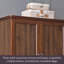 Petite armoire à quatre portes en bois d'hévéa de style américain avec tiroirs pour le rangement