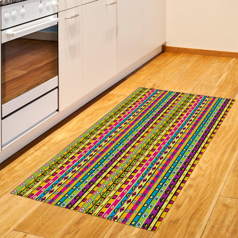 Retro High Density Long Fiber Poly Threads Decorative Area Rug Carpet, Rectangle 2'7" x 5'