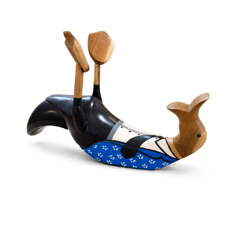 Gentleman Duck Solid Wood Wine Bottle Holder
