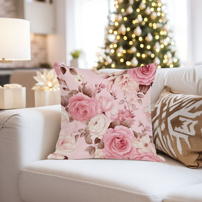 Motif floral de roses roses