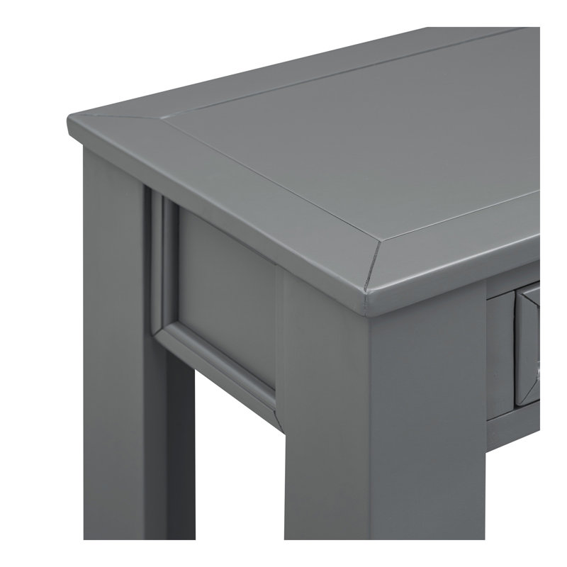 Console / canapé avec tiroirs de rangement et tablette inférieure pour le vestibule (brun clair), Tanné