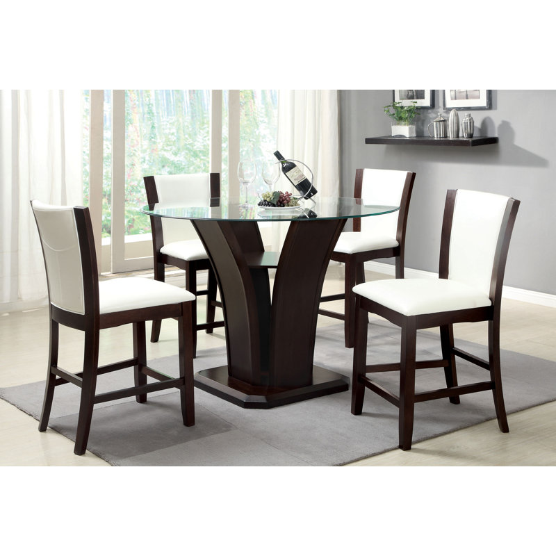 Round Glass Top Dining Table
