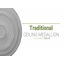 Endurathane Victorian Ceiling Medallion, 24 3/8"OD x 1"P, Hand-Painted Jet Black Finish-28583339
