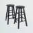 Alayzha 3-Piece Counter Height Dining Set in Black Finish, 34.32'' H X 23.32'' W X 23.32'' D