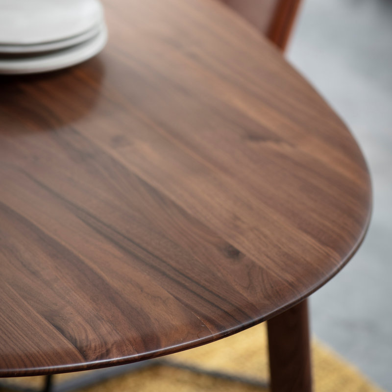 Anza Oak Oval Wood Top Dining Table with Wood Base