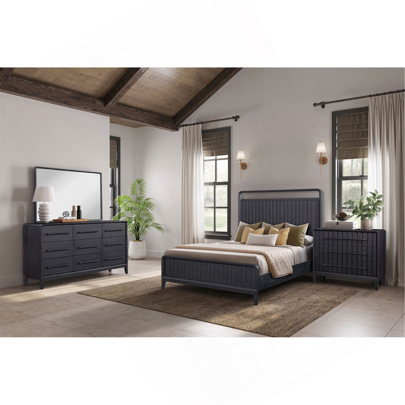 Graceful Open Panel Queen Bed For Dreamy Nights And Relaxed Mornings, Queen