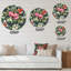 Horloge murale rétro rose et rouge Wildflowers II-93601728