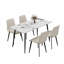 Chaises de salle à manger 4 pièces, chaises de cuisine et de salle à manger modernes, siège rembourré en similicuir et pieds robustes en métal-741562100-741561992-741561994