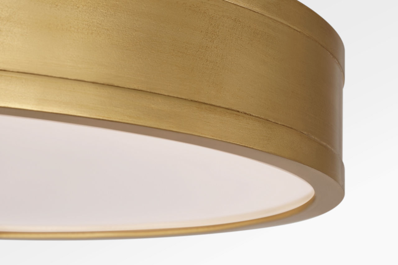 Radcliff Single Light Semi Flush Mount, Gild, 4" H x 16" W x 16" D