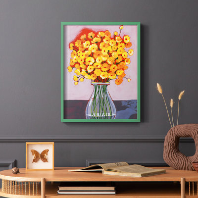 «Daisy Bouquet II», reproduction encadrée - bois massif