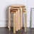 Set of 4 Stackable Stool, Round Stacking Backless Stools for Dining Rooms, Kitchens