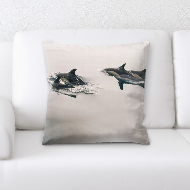Coussin à jeté dauphins