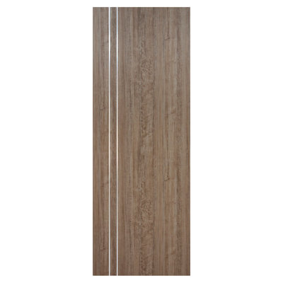 HG-002V Dark Aloe Wood Laminated Modern Interior Door Slab Only