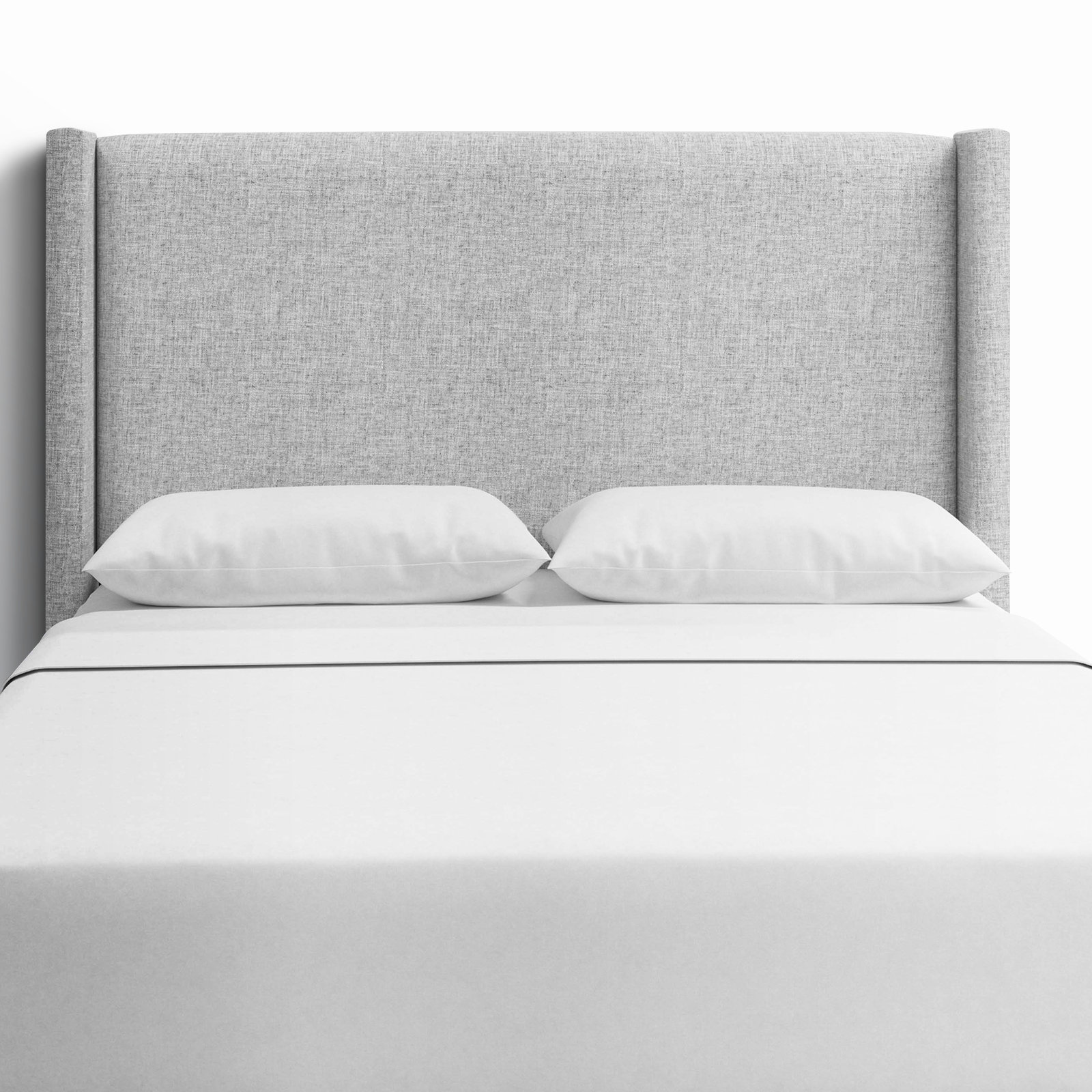 Hanson Pine Headboard, Queen, Zuma Pumice Textured Linen