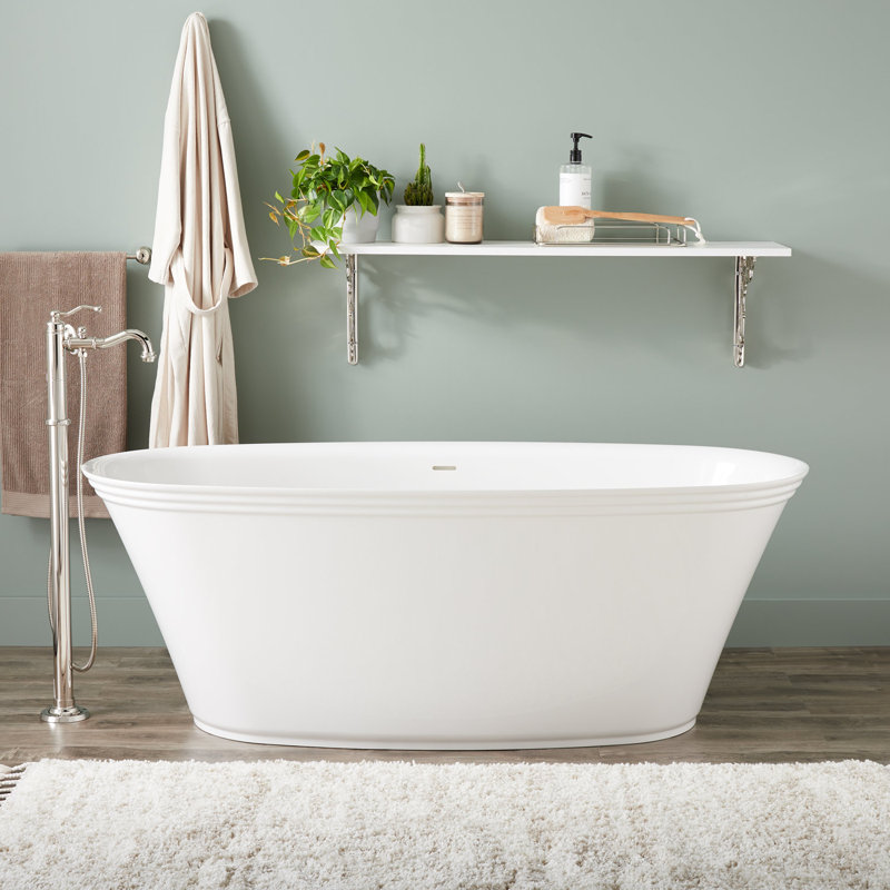 67" Doric Solid Surface Freestanding Tub