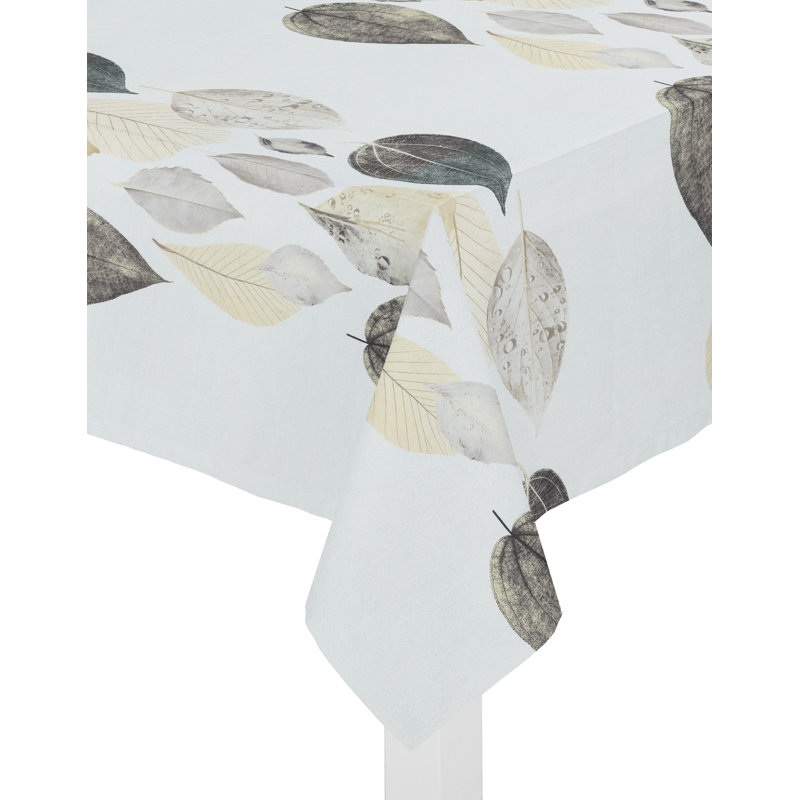 Poppy Tablecloth, Grey/White, 130cm W x 160cm L