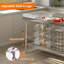 Table de travail de bureau robuste en acier inoxydable avec dosseret à trois côtés - Tablette réglable, bureau de préparation commercial pour restaurant, maison, cuisine, espace de travail - Taille: 48 po x 24 po-762010146-762010149