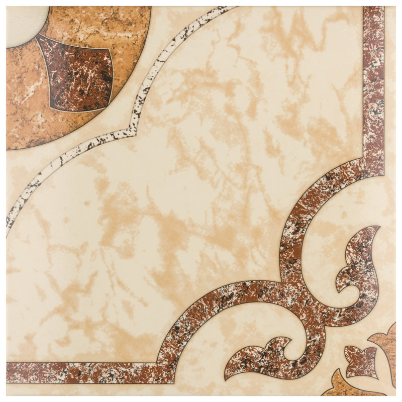 Carreau de céramique à motif pour mur et plancher 18 po x 18 po Cairoo