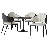 5-Piece Dining Set With 36" Round Resin Top Table And 4 Leather Dining Chair-693532496