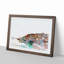 Docked Boats in Ballstad Norway in Abstract - Picture Frame Painting Print-55734113-55734112