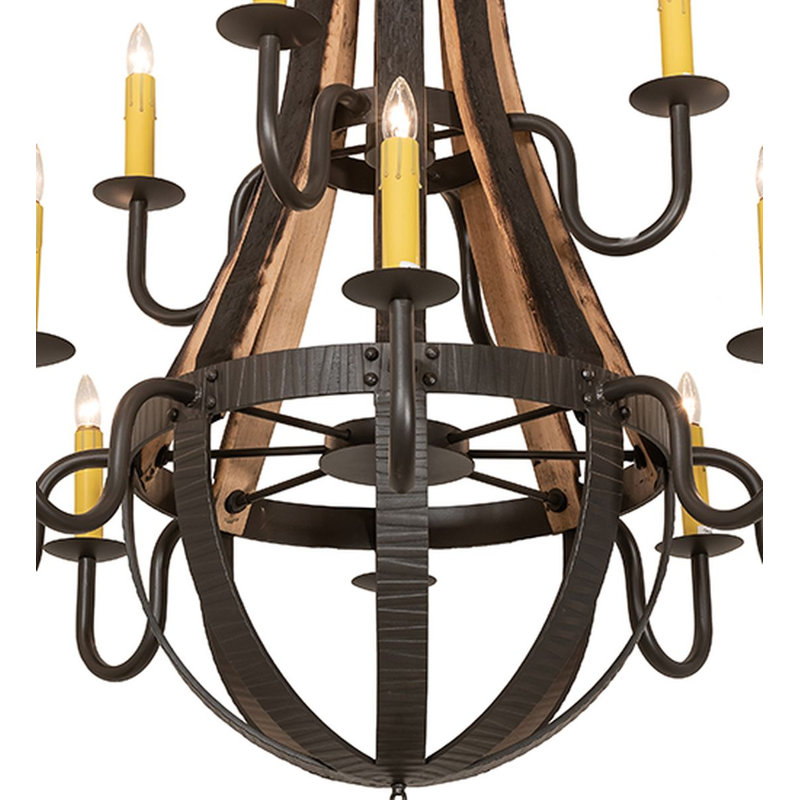 Barrel Stave 12 - Light Chandelier