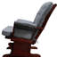 Fauteuil coulissant gris avec repose-pieds en microfibre et cerisier gris (fauteuil)
