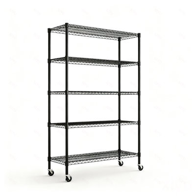 Étagère en métal robuste à 5 niveaux Étagère de rangement polyvalente en métal Capacité de 1650 lb Tablettes de rangement en fer