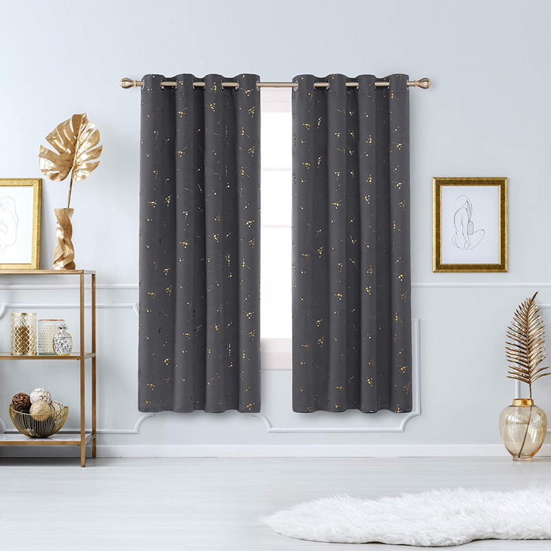 Makvala Room Darkening Curtain Pair, 52" W x 63" L, Gray