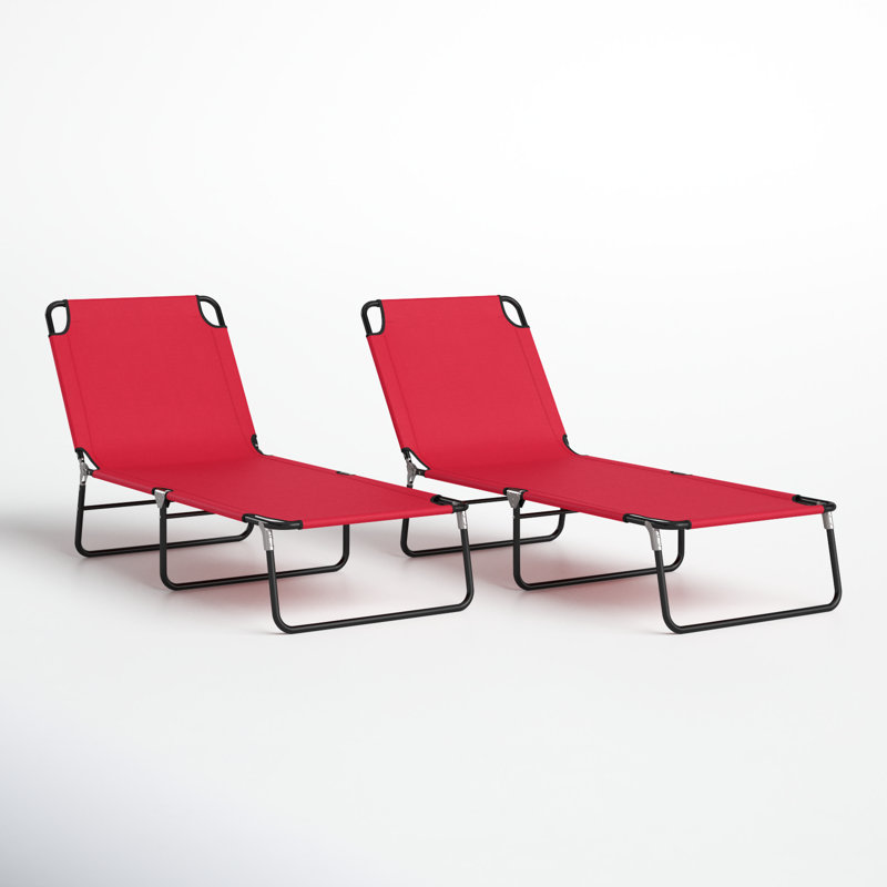 Chaise longue inclinable 74,75 po Jayapura, Rouge vin