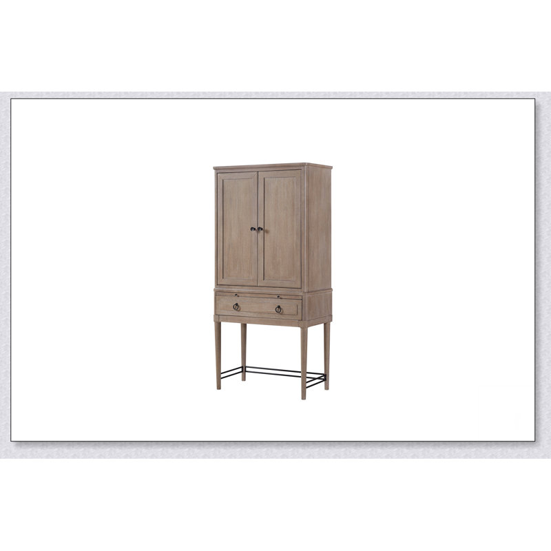 Bar Cabinet in Sand Colored Finish