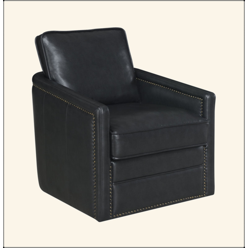 Leather Aire Swivel Chair W/Glider