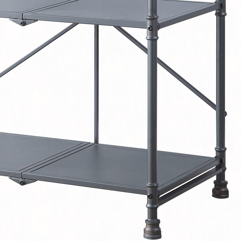 Dark Bronze Hand-Brushed Finish Console Table