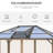 Hardtop Gazebo Canopy with Polycarbonate Roof, Top Vent and Aluminum Frame, Permanent Pavilion Outdoor Gazebo with Netting, for Patio, Garden, Backyard, Deck, Lawn