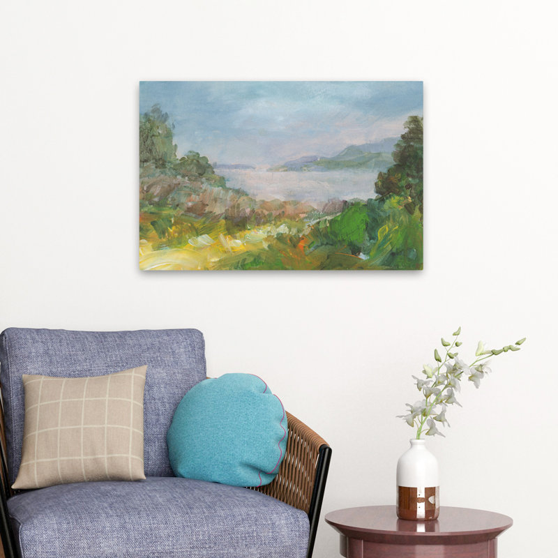 Art marin caché bleu et brun, H 16 po x l 24 po
