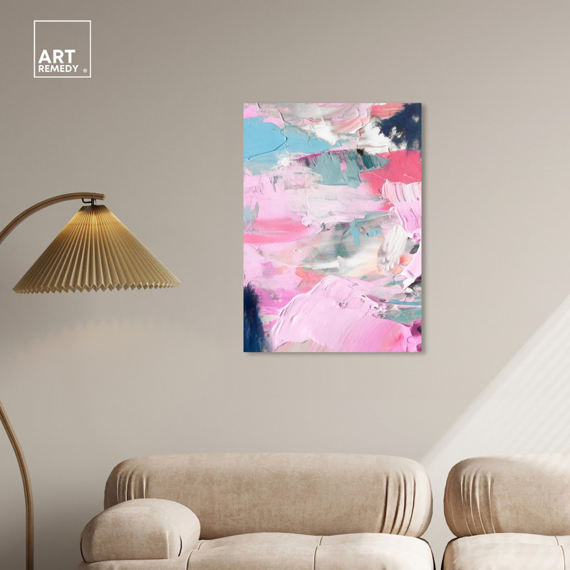 Colorful Abstract Gallery Wrapped Canvas Wall Art, 24" x 36"