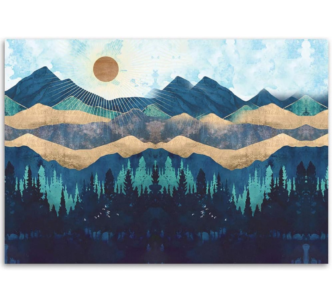 Abstract Mountains Border IDEA4WALL