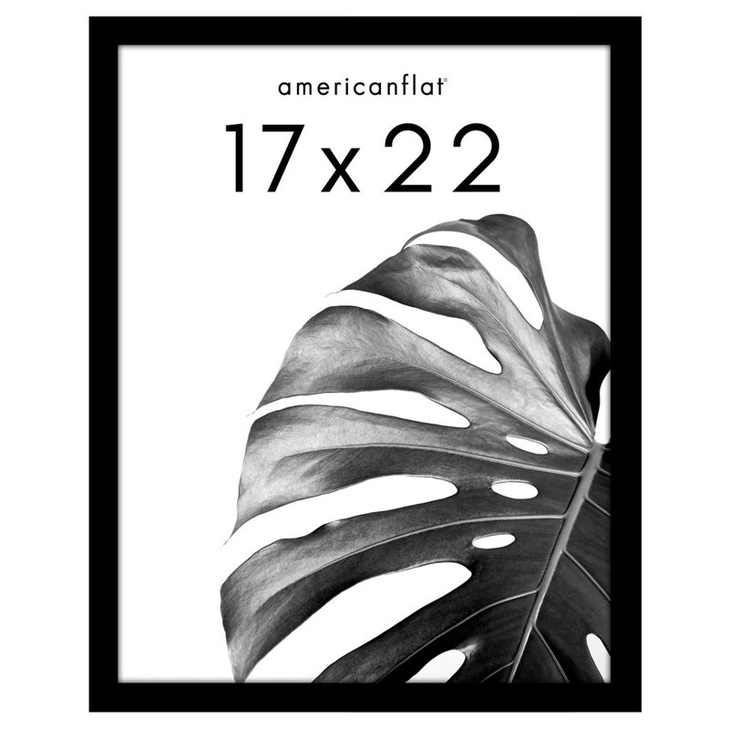 Affiche Bezuchov - Cadre photo en bois avec housse en plexiglas, Noir, L 17 po x H 22 po