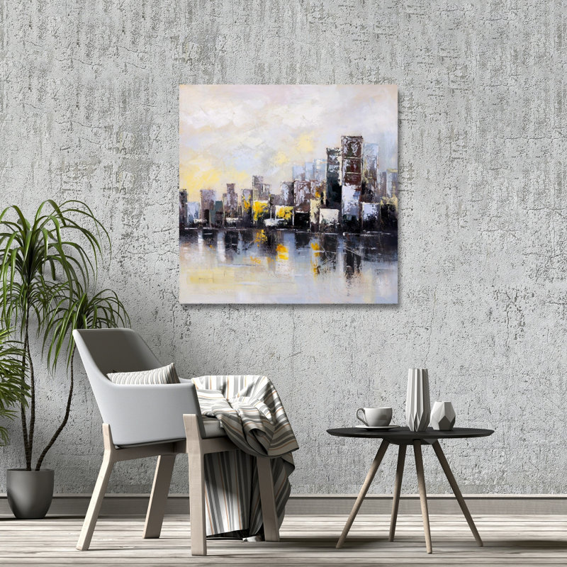 «Abstract City in the Morning» - toile de salon décorative