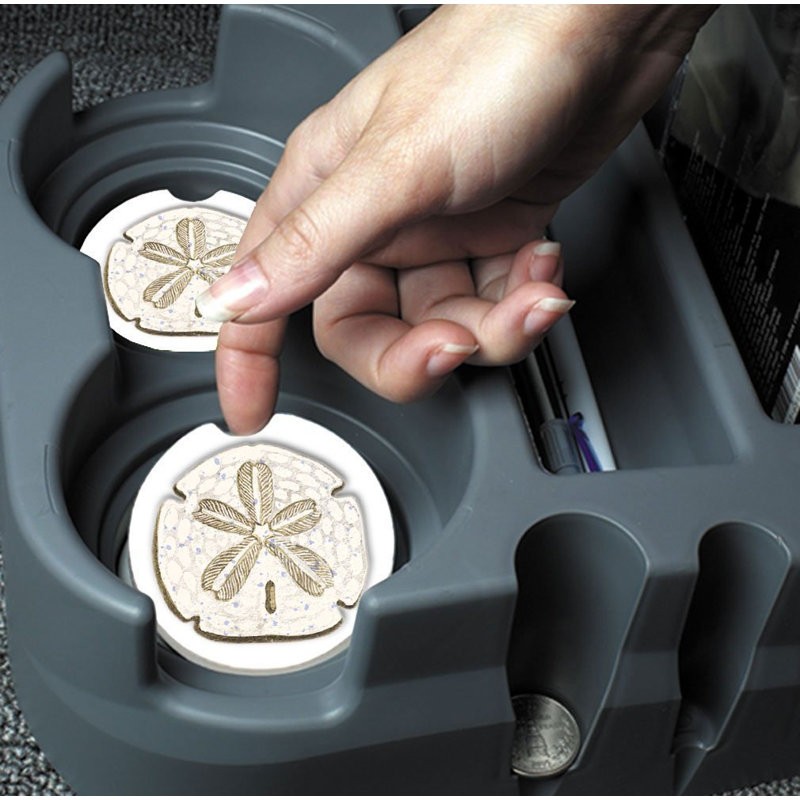 Stoneware Round 1 Piece Car Coaster