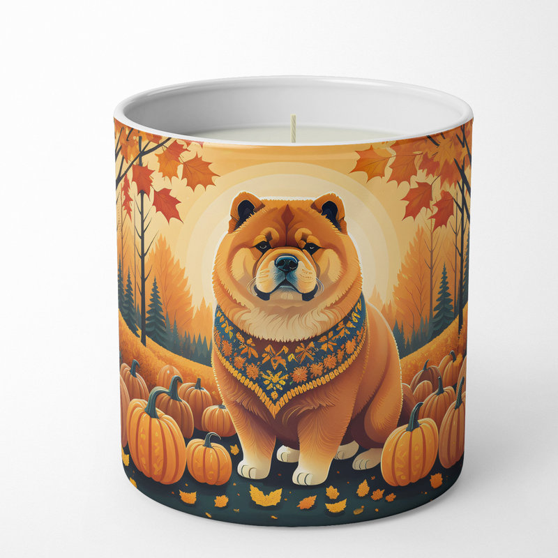 Bougie parfumée Pumpkin Spice avec support en céramique