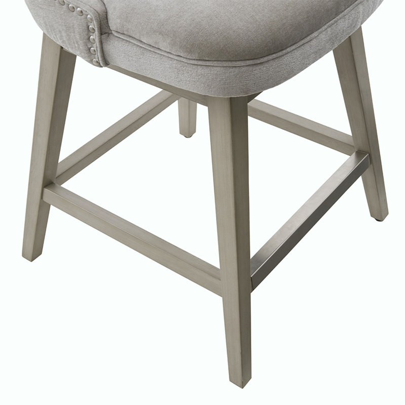Tabouret de comptoir pivotant, Gris clair
