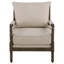 Fauteuil d'appoint à dossier amovible beige et naturel