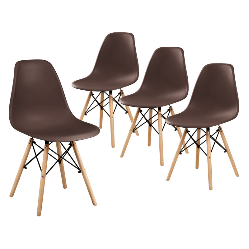 Chaise d'appoint pour bureau de cuisine Josclyn, Brun
