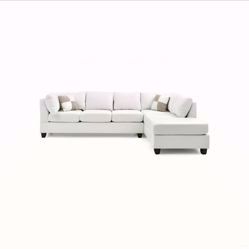 Canapé modulaire Malone (sans repose-pieds), blanc, Blanc