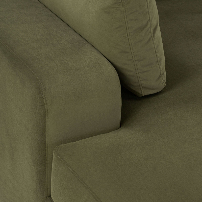 Malaga 134" Performance Velvet Sectional Sofa, Left Hand Facing