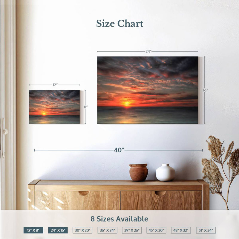 Alvord Atlantic Sunrise No. 9, 16" H x 24" W